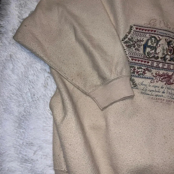 Vintage Express Athletique Teddy Material Crewneck Sweatshirt size Extra Large - Picture 4 of 5